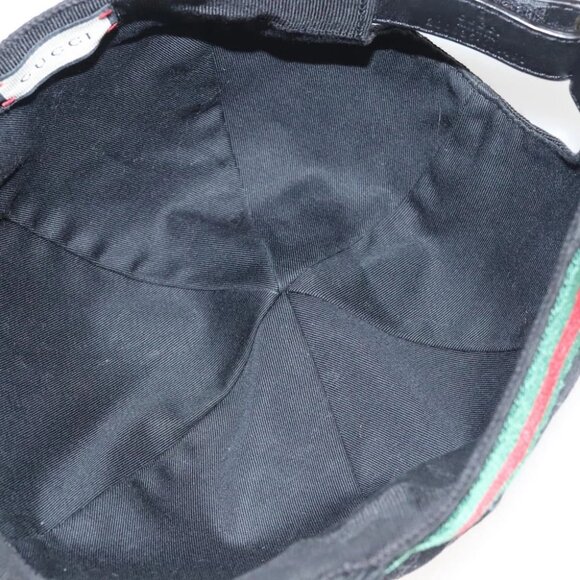 GUCCI Web Sherry Line Hat XL Black Green Red 200035 Auth ar13585 - Picture 5 of 13